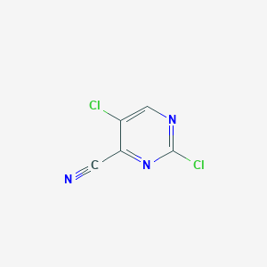 molecular formula C5HCl2N3 B13080792 2,5-Dichloropyrimidine-4-carbonitrile 