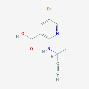 5-Bromo-2-[(but-3-yn-2-yl)amino]pyridine-3-carboxylic acid