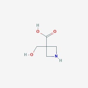 molecular formula C5H9NO3 B13080841 3-(Hydroxymethyl)azetidine-3-carboxylic acid 