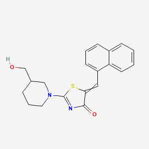 2-[3-(hydroxymethyl)piperidino]-5-[(E)-1-naphthylmethylidene]-1,3-thiazol-4(5H)-one