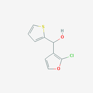 molecular formula C9H7ClO2S B13080877 (2-Chlorofuran-3-yl)(thiophen-2-yl)methanol 