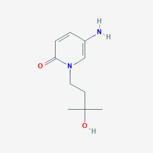 molecular formula C10H16N2O2 B13080899 5-Amino-1-(3-hydroxy-3-methylbutyl)-1,2-dihydropyridin-2-one 