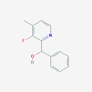 molecular formula C13H12FNO B13080918 (3-Fluoro-4-methylpyridin-2-yl)(phenyl)methanol 