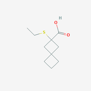 2-(Ethylsulfanyl)spiro[3.3]heptane-2-carboxylic acid