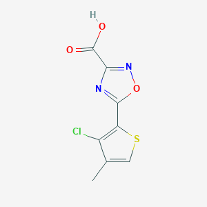 molecular formula C8H5ClN2O3S B13080958 5-(3-Chloro-4-methylthiophen-2-yl)-1,2,4-oxadiazole-3-carboxylic acid 