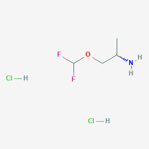 molecular formula C4H11Cl2F2NO B13080984 (S)-1-(Difluoromethoxy)propan-2-amine dihydrochloride 