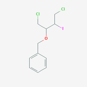 molecular formula C11H13Cl2IO B13080993 {[(1,4-Dichloro-3-iodobutan-2-yl)oxy]methyl}benzene 