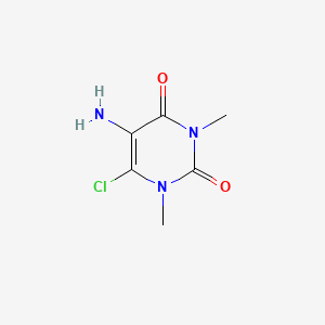 molecular formula C6H8ClN3O2 B13080994 5-Amino-6-chloro-1,3-dimethylpyrimidine-2,4(1h,3h)-dione CAS No. 1128-14-9