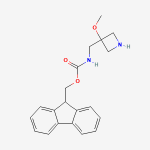 molecular formula C20H22N2O3 B13081001 (9H-Fluoren-9-yl)methyl((3-methoxyazetidin-3-yl)methyl)carbamate 