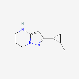 molecular formula C10H15N3 B13081015 2-(2-Methylcyclopropyl)-4H,5H,6H,7H-pyrazolo[1,5-a]pyrimidine 