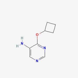 molecular formula C8H11N3O B13081020 4-Cyclobutoxypyrimidin-5-amine 