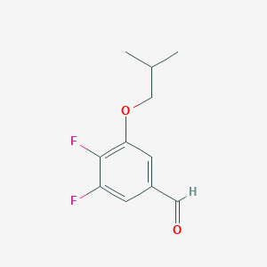 molecular formula C11H12F2O2 B13081029 3,4-Difluoro-5-isobutoxybenzaldehyde 