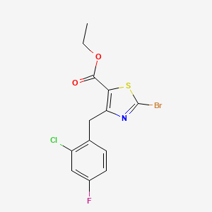 Ethyl 2-bromo-4-(2-chloro-4-fluorobenzyl)thiazole-5-carboxylate