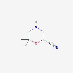 6,6-Dimethylmorpholine-2-carbonitrile