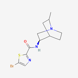 molecular formula C12H16BrN3OS B13081070 5-Bromo-N-((3R)-6-methylquinuclidin-3-yl)thiazole-2-carboxamide 