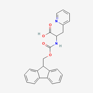 molecular formula C23H20N2O4 B1308109 FMOC-DL-2-pyridylalanine CAS No. 1236267-09-6