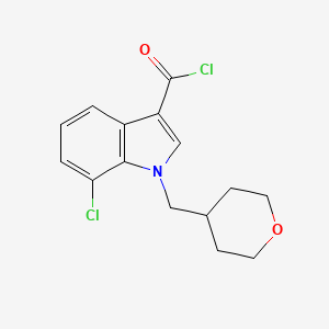 7-Chloro-1-((tetrahydro-2H-pyran-4-yl)methyl)-1H-indole-3-carbonyl chloride