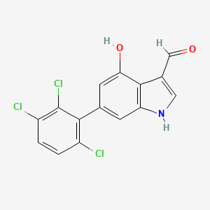 4-Hydroxy-6-(2,3,6-trichlorophenyl)indole-3-carboxaldehyde