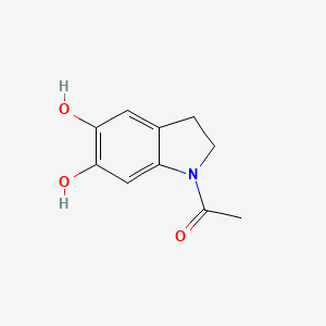 molecular formula C10H11NO3 B13081109 1-(5,6-Dihydroxyindolin-1-yl)ethanone 