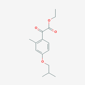 molecular formula C15H20O4 B13081117 Ethyl 4-iso-butoxy-2-methylbenzoylformate 