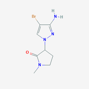 3-(3-amino-4-bromo-1H-pyrazol-1-yl)-1-methylpyrrolidin-2-one