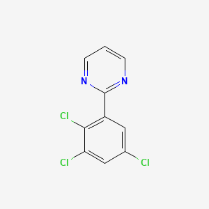 molecular formula C10H5Cl3N2 B13081193 2-(2,3,5-Trichlorophenyl)pyrimidine 