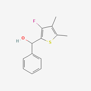 molecular formula C13H13FOS B13081220 (3-Fluoro-4,5-dimethylthiophen-2-yl)(phenyl)methanol 