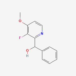 molecular formula C13H12FNO2 B13081238 (3-Fluoro-4-methoxypyridin-2-yl)(phenyl)methanol 