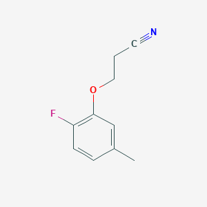 molecular formula C10H10FNO B13081292 3-(2-Fluoro-5-methyl-phenoxy)propanenitrile 