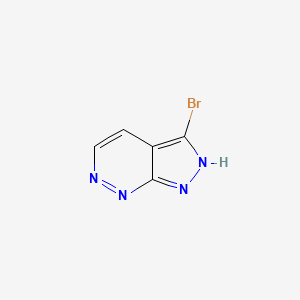 molecular formula C5H3BrN4 B13081295 3-bromo-2H-pyrazolo[3,4-c]pyridazine 