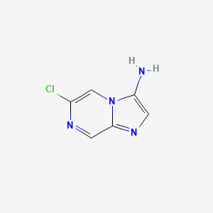 molecular formula C6H5ClN4 B13081308 6-Chloroimidazo[1,2-a]pyrazin-3-amine 