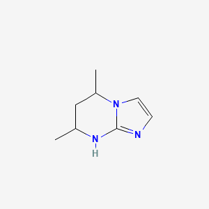 molecular formula C8H13N3 B13081324 5,7-Dimethyl-5H,6H,7H,8H-imidazo[1,2-a]pyrimidine 