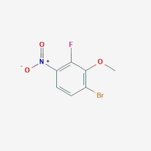 molecular formula C7H5BrFNO3 B13081334 1-Bromo-3-fluoro-2-methoxy-4-nitrobenzene 