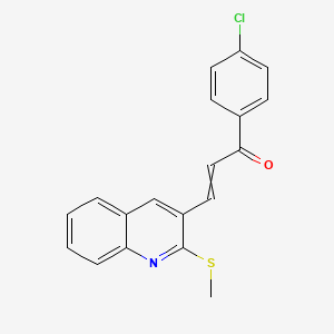 (E)-1-(4-chlorophenyl)-3-[2-(methylsulfanyl)-3-quinolinyl]-2-propen-1-one