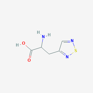 molecular formula C5H7N3O2S B13081372 2-Amino-3-(1,2,5-thiadiazol-3-YL)propanoic acid 