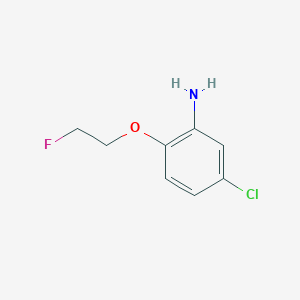 molecular formula C8H9ClFNO B13081373 5-Chloro-2-(2-fluoroethoxy)aniline 