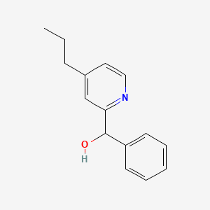 molecular formula C15H17NO B13081382 Phenyl(4-propylpyridin-2-yl)methanol 