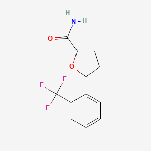 5-[2-(Trifluoromethyl)phenyl]oxolane-2-carboxamide