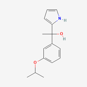 molecular formula C15H19NO2 B13081404 1-(3-Isopropoxyphenyl)-1-(1H-pyrrol-2-yl)ethanol 