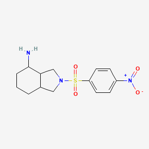 molecular formula C14H19N3O4S B13081425 2-(4-Nitrobenzenesulfonyl)-octahydro-1H-isoindol-4-amine 