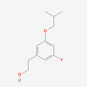 molecular formula C12H17FO2 B13081429 2-(3-Fluoro-5-isobutoxyphenyl)ethanol 