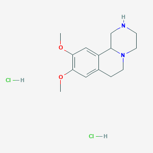 molecular formula C14H22Cl2N2O2 B13081448 9,10-Dimethoxy-2,3,4,6,7,11b-hexahydro-1H-pyrazino[2,1-a]isoquinoline dihydrochloride CAS No. 109473-56-5