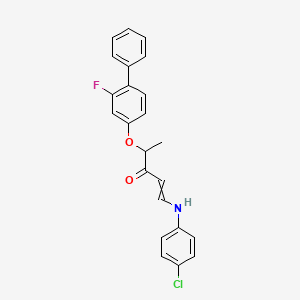 (E)-1-(4-chloroanilino)-4-[(2-fluoro[1,1'-biphenyl]-4-yl)oxy]-1-penten-3-one