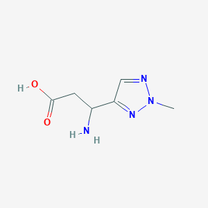 molecular formula C6H10N4O2 B13081460 3-Amino-3-(2-methyl-2H-1,2,3-triazol-4-yl)propanoic acid 