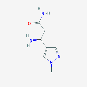 (3S)-3-Amino-3-(1-methyl-1H-pyrazol-4-YL)propanamide