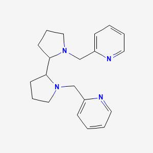 molecular formula C20H26N4 B13081509 1,1'-Bis(pyridin-2-ylmethyl)-2,2'-bipyrrolidine 