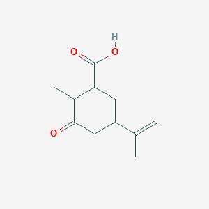 2-Methyl-3-oxo-5-(prop-1-EN-2-YL)cyclohexane-1-carboxylic acid