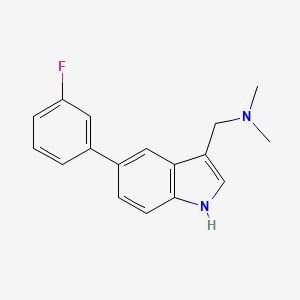 molecular formula C17H17FN2 B13081525 (5-(3-Fluorophenyl)-1H-indol-3-yl)-N,N-dimethylmethanamine CAS No. 1214345-82-0