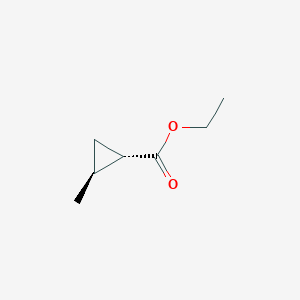 molecular formula C7H12O2 B13081530 ethyl (1S,2S)-2-methylcyclopropane-1-carboxylate 