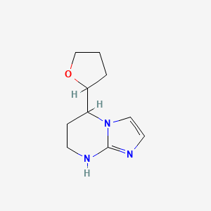 molecular formula C10H15N3O B13081548 5-(Oxolan-2-yl)-5H,6H,7H,8H-imidazo[1,2-a]pyrimidine 